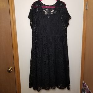 Torrid V-Neck Lace Midi Dress